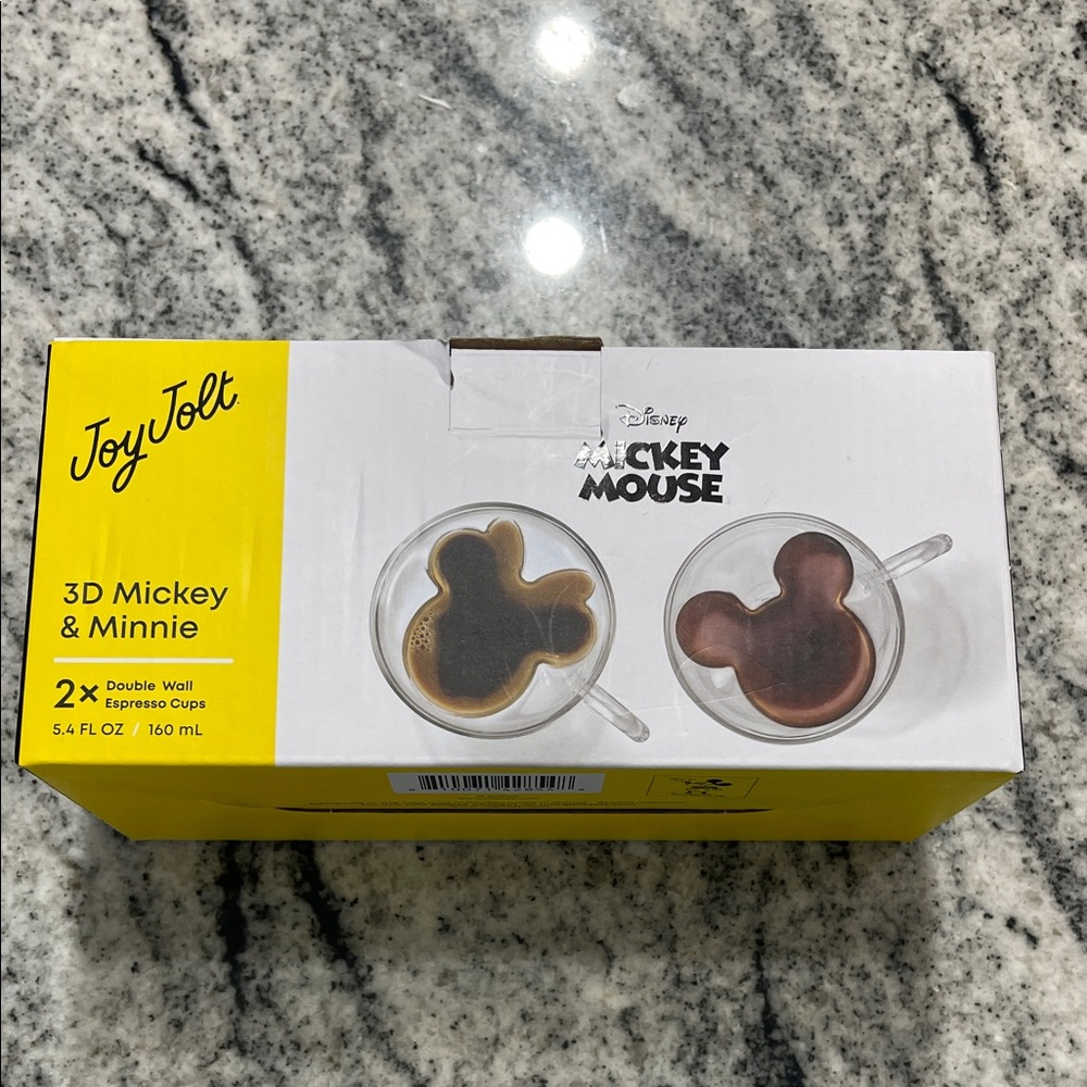 Disney Mickey & Minnie Espresso Cups - Yellow and Black